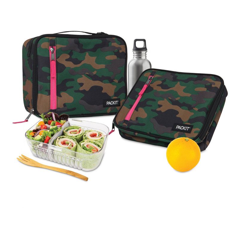 Packit Freezable Classic Lunch Box - Camo Hot Pink