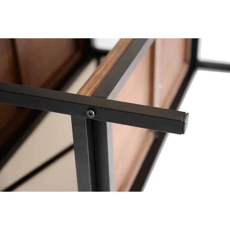 28" Winlock Coat Rack Bench Walnut Brown - Summerland Home