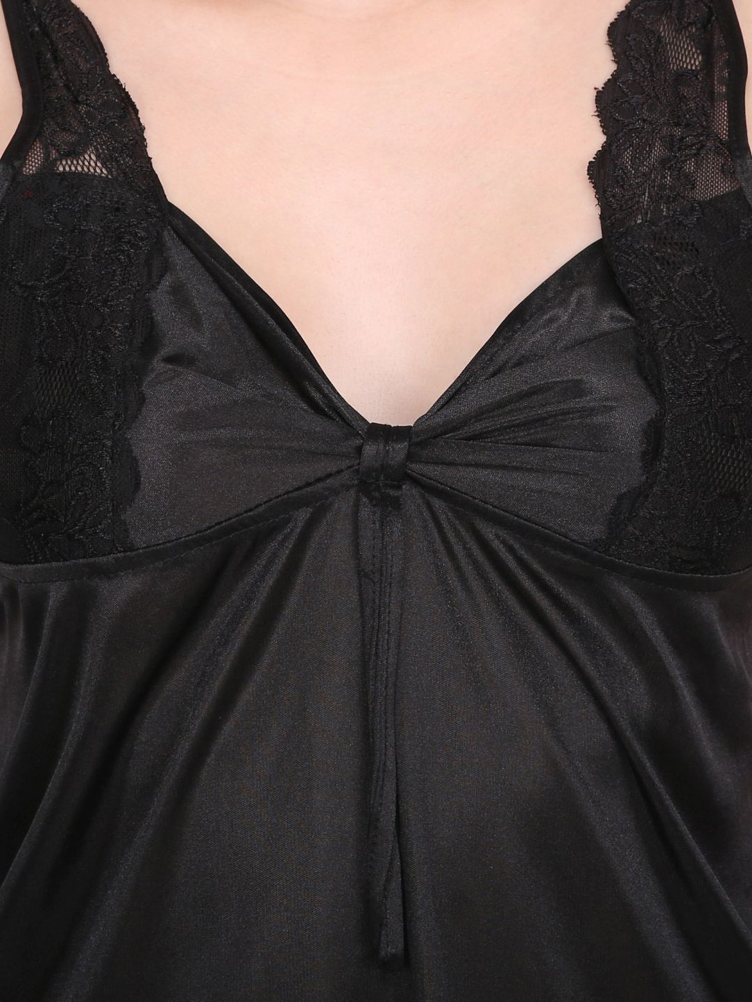 Ms.Lingies Black Lace Work Chemise