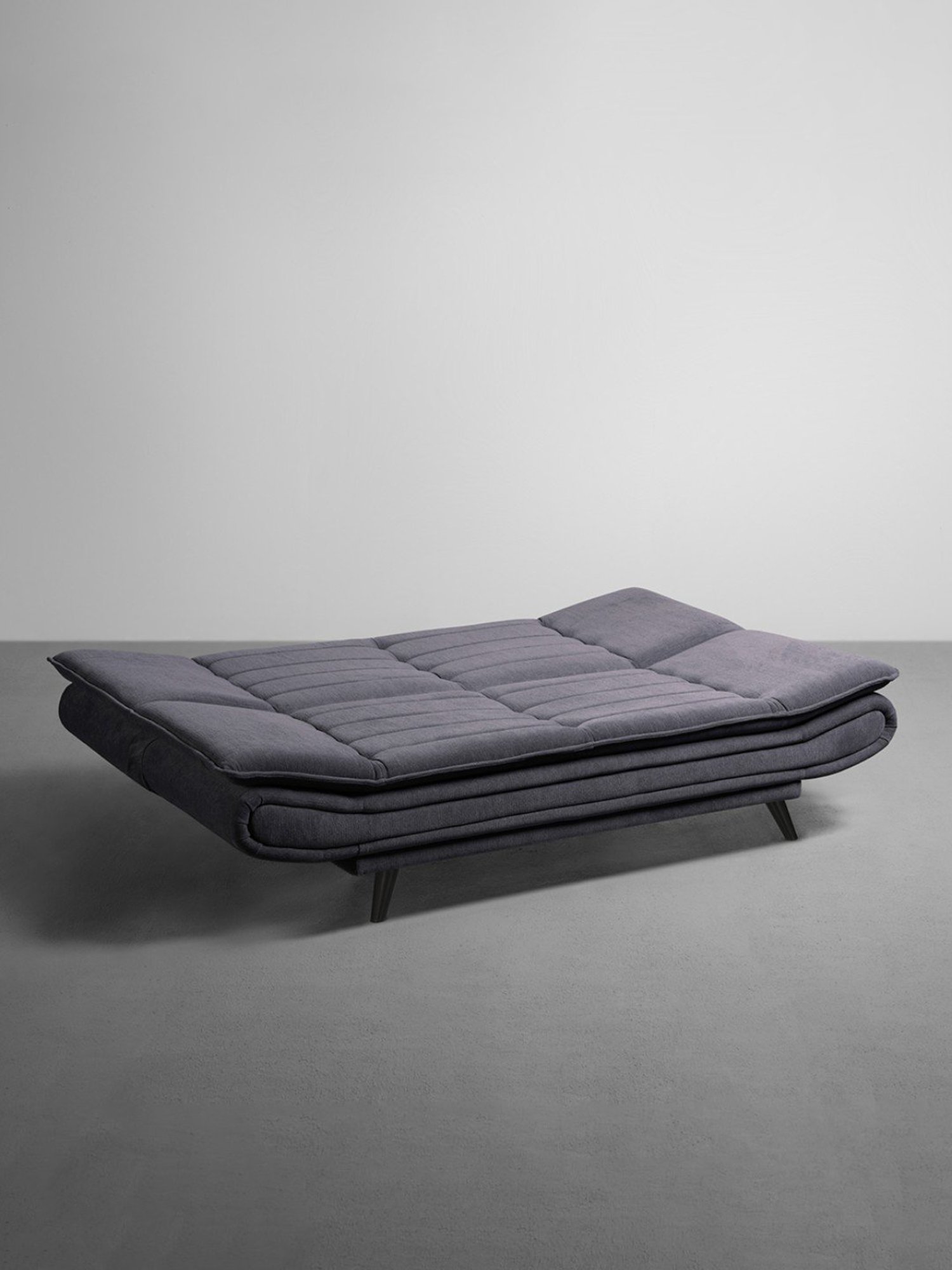 Sleepyhead Ash Grey Fabric Foldable 3 Seater Sofa Cum Bed