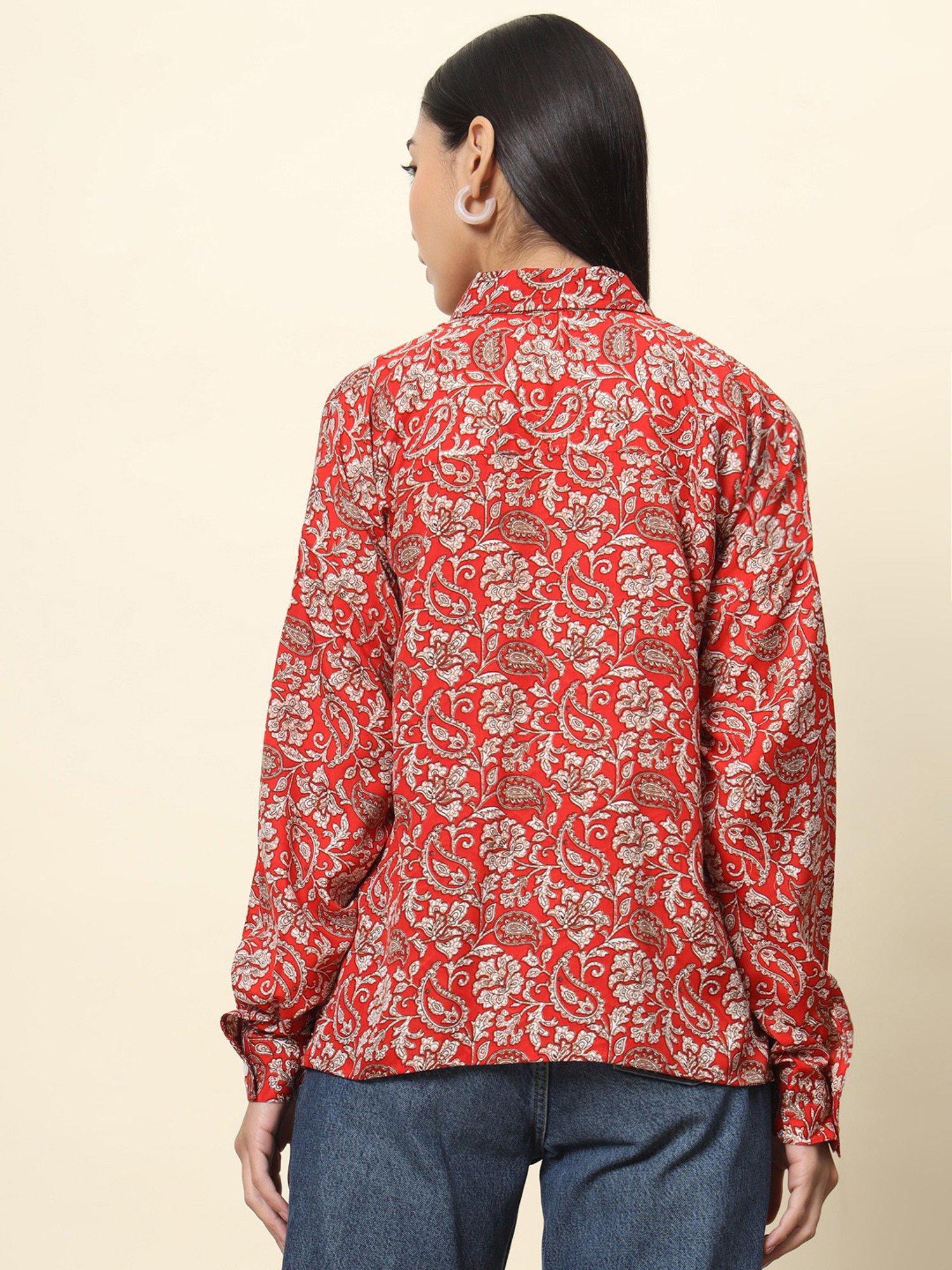 Trend Arrest Red Printed Shirt