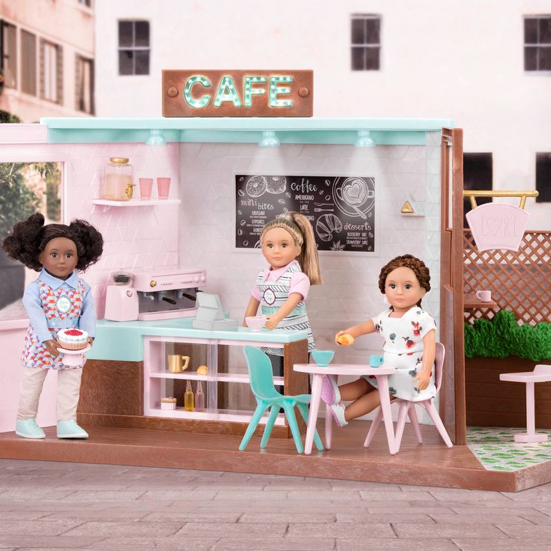 Lori Dolls Local Café & Terrace - Café Playset for 6-in Dolls