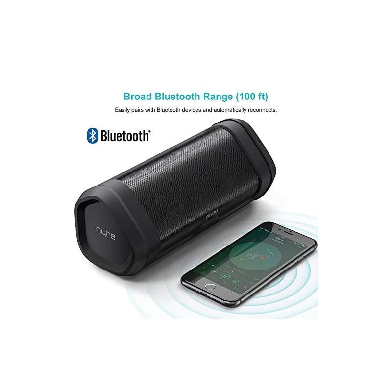 Boost Portable Waterproof Bluetooth Speakers with Premium Stereo Sound IP67 20 Hours Playtime 100 ft Range Builtin Power Bank and Mic True Wireless Stereo Loud Wireless Speaker