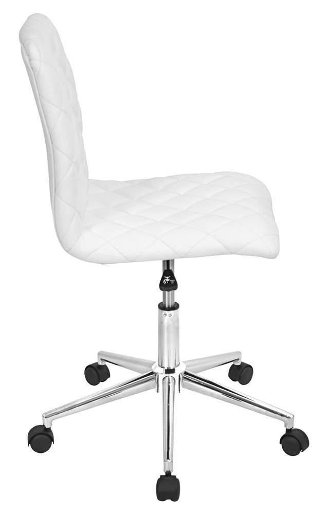 Lumisource Caviar Swivel Office Chair in White