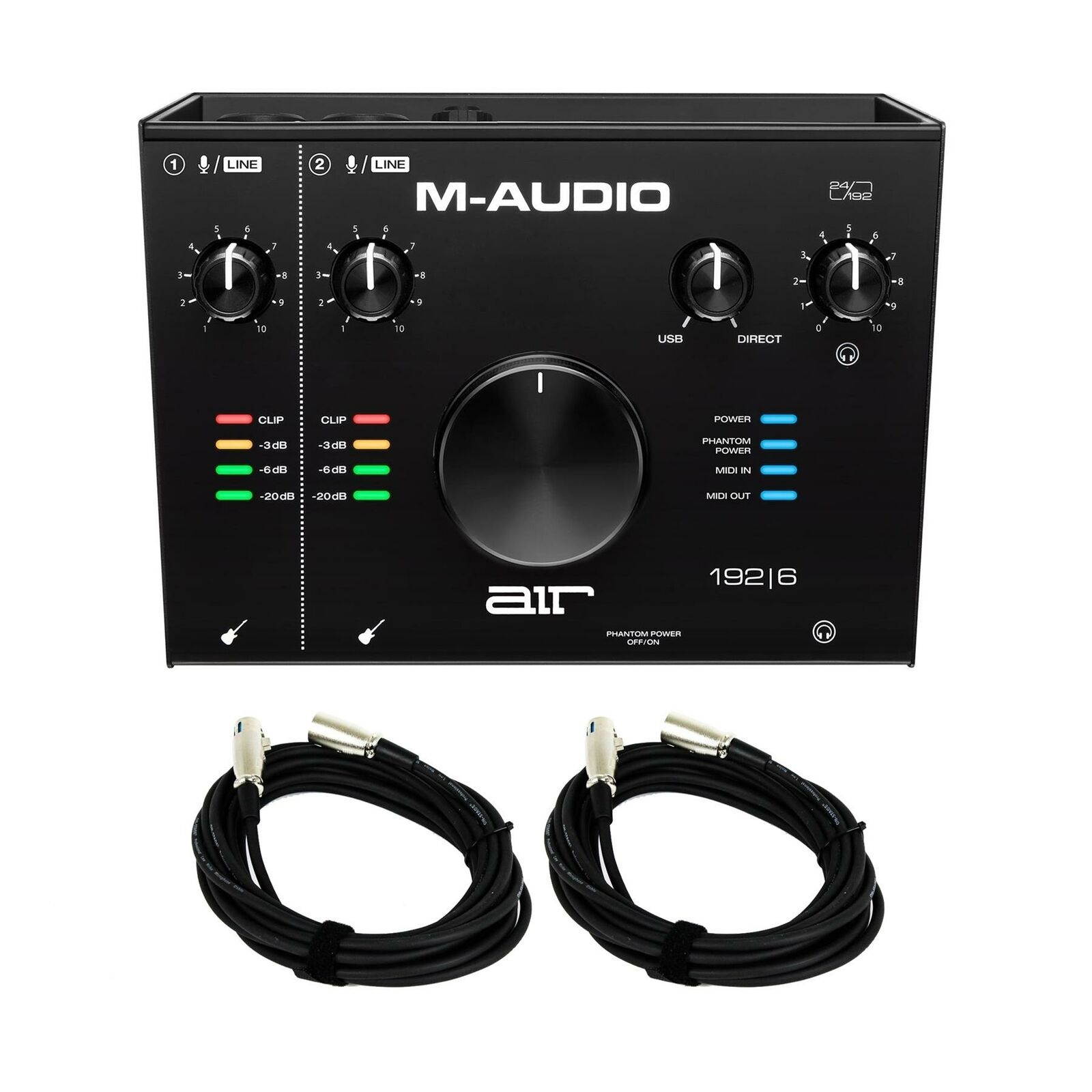 M-Audio Air 192|6 USB Interface Bundle with 2 20-foot XLR Cables