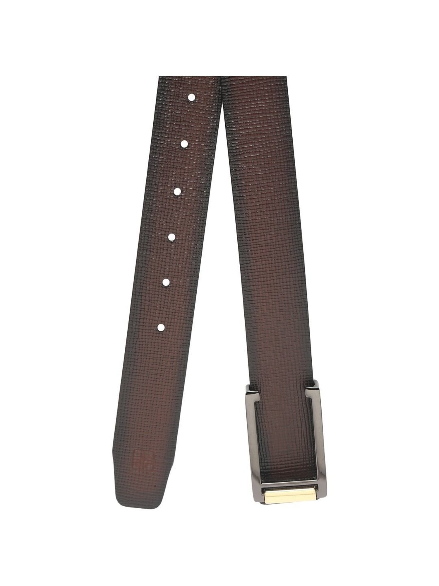 Carlton London Brown Leather Waist Belt For Men