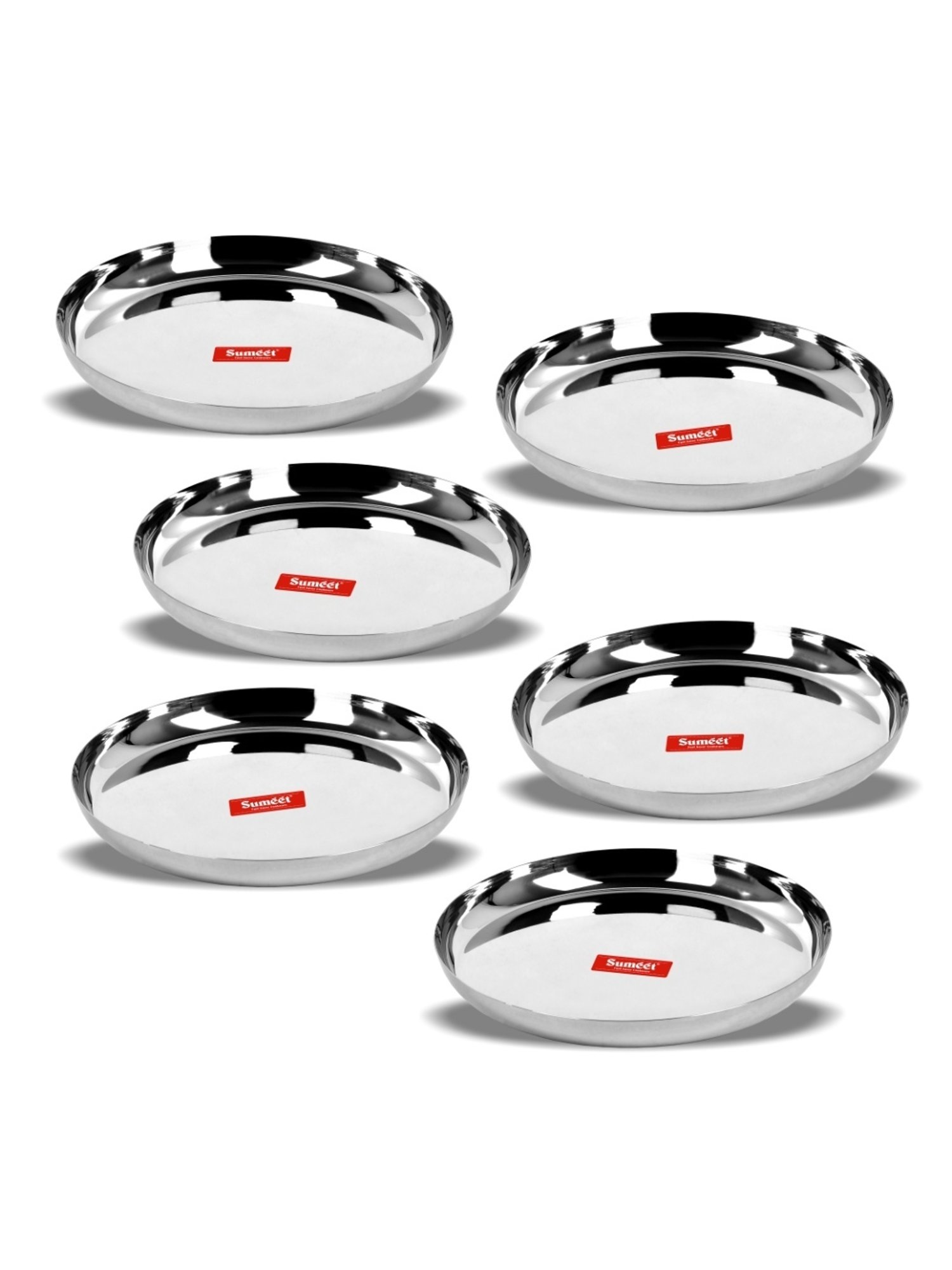 Nestasia Premium Quality Mandala Yellow Spiral Printed Square Shaped Ceramic Plate With Handle