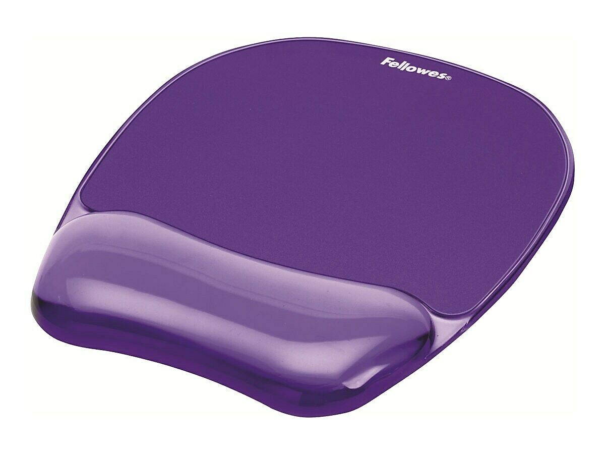 Fellowes Crystals Gel Mouse Pad/Wrist Rest Combo Purple (91441) 478452