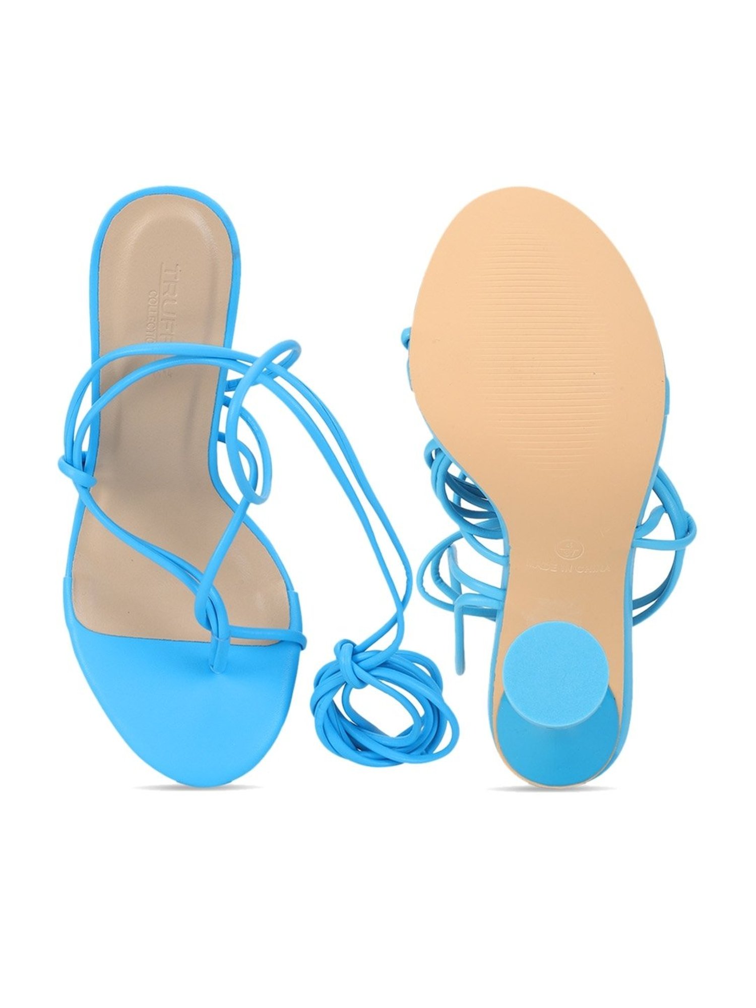 Truffle Collection Women's Pale Blue Gladiator Stilettos