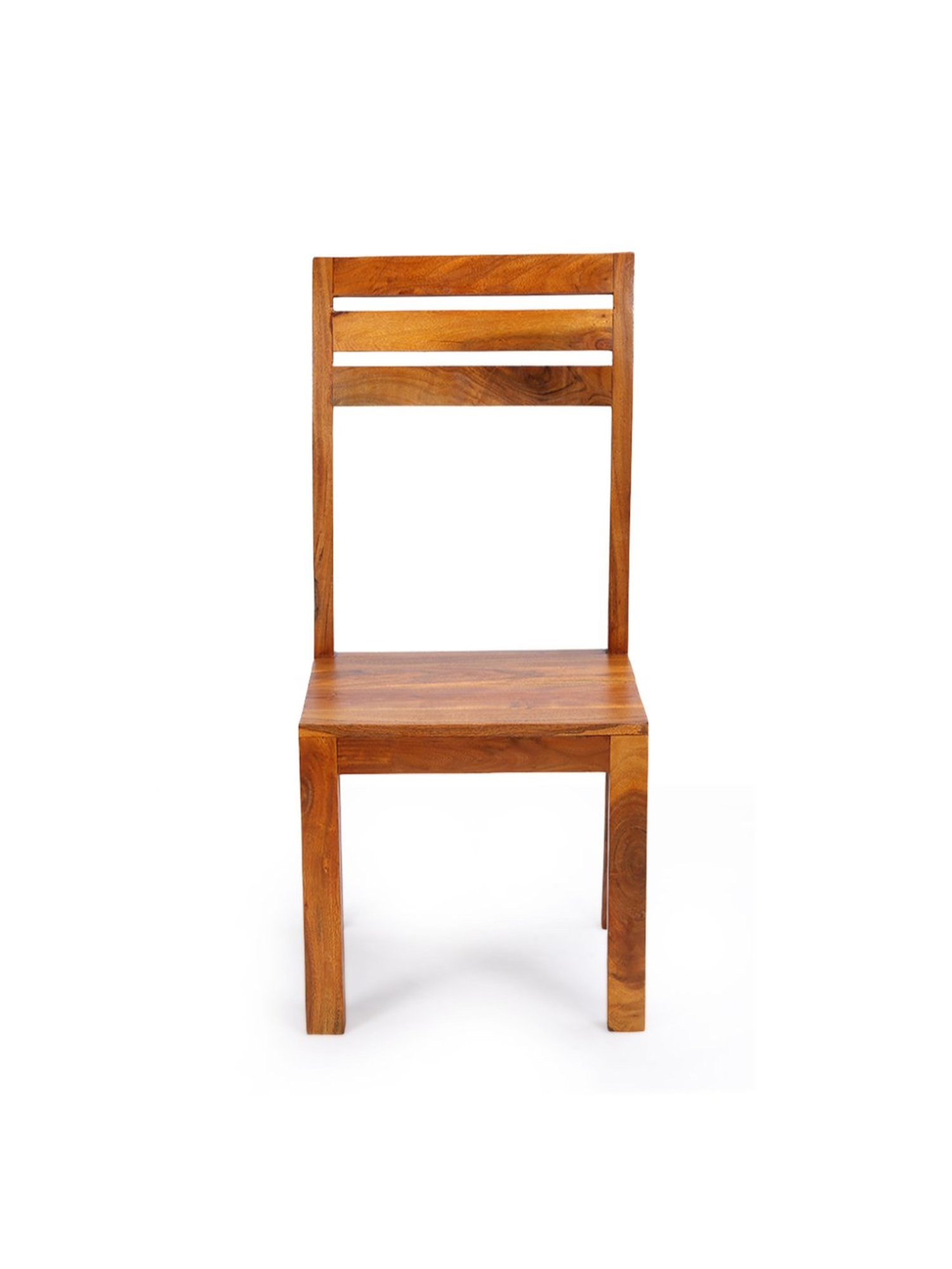 ExclusiveLane Centaur Brown Acacia Wood Handcrafted Dining Chair Honey Finish