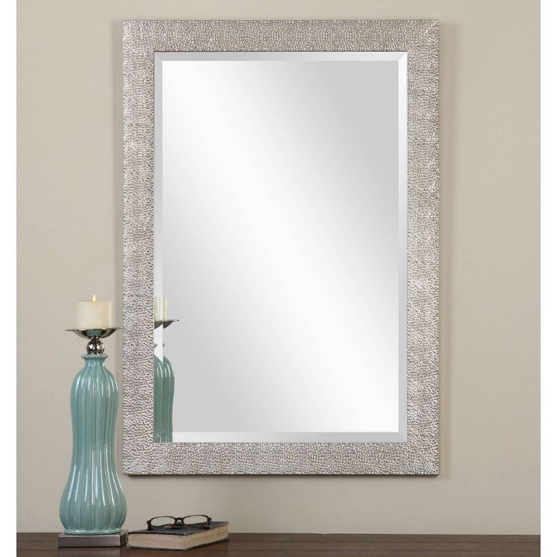 Rectangle Porcius Antiqued Decorative Wall Mirror Silver - Uttermost