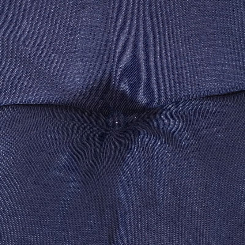 Sunnydaze Indoor/Outdoor Olefin Polyester Tufted High Back Patio Dining Chair Cushion - 23" x 47" - Blue