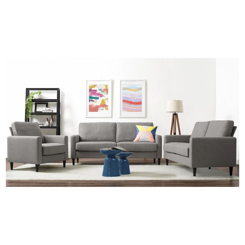 Verona Mid Century Loveseat Gray - Dorel Living