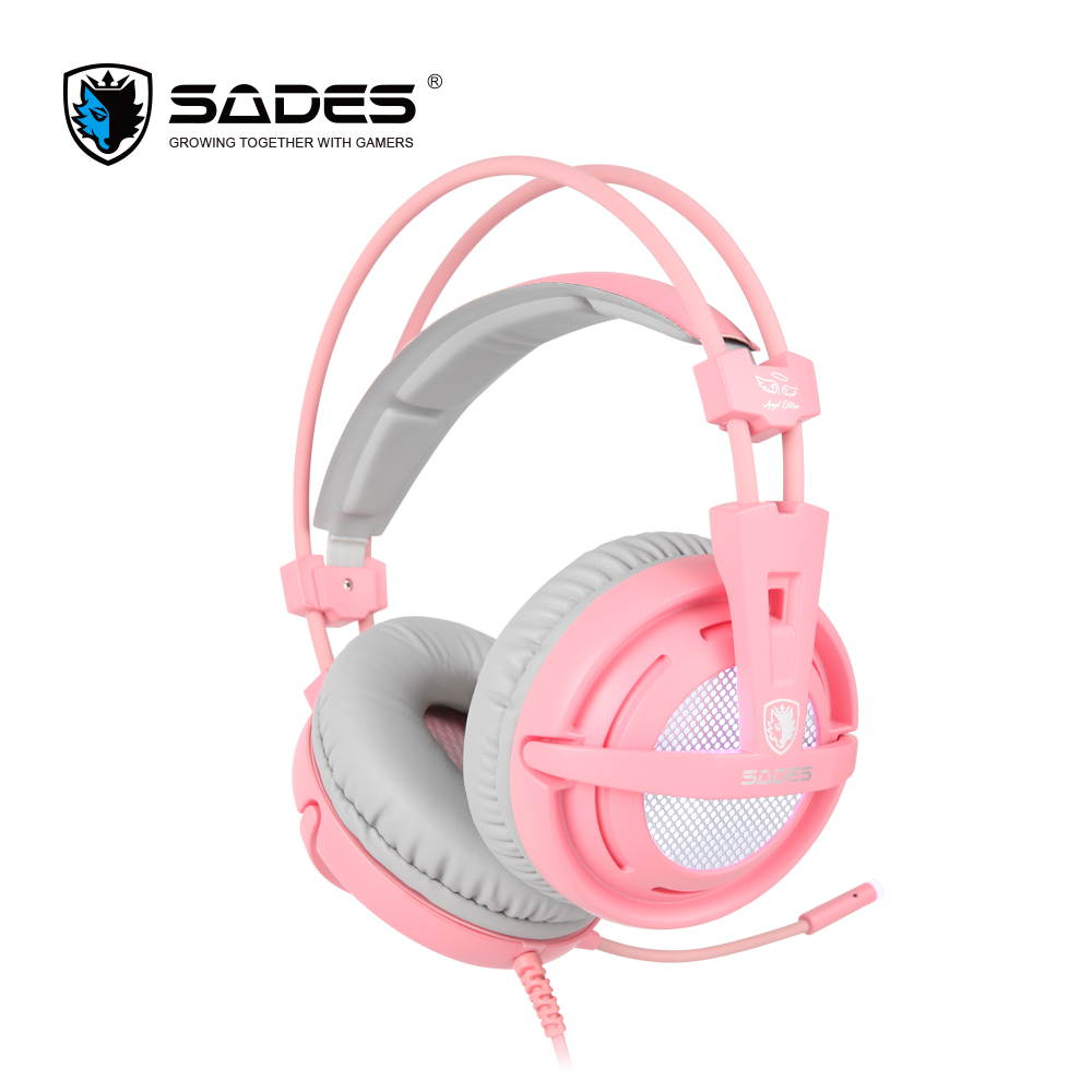 SADES A6 Virtual 7.1 Surround Sound USB Connector Wired Game Headset Over Ear For PC/Laptop