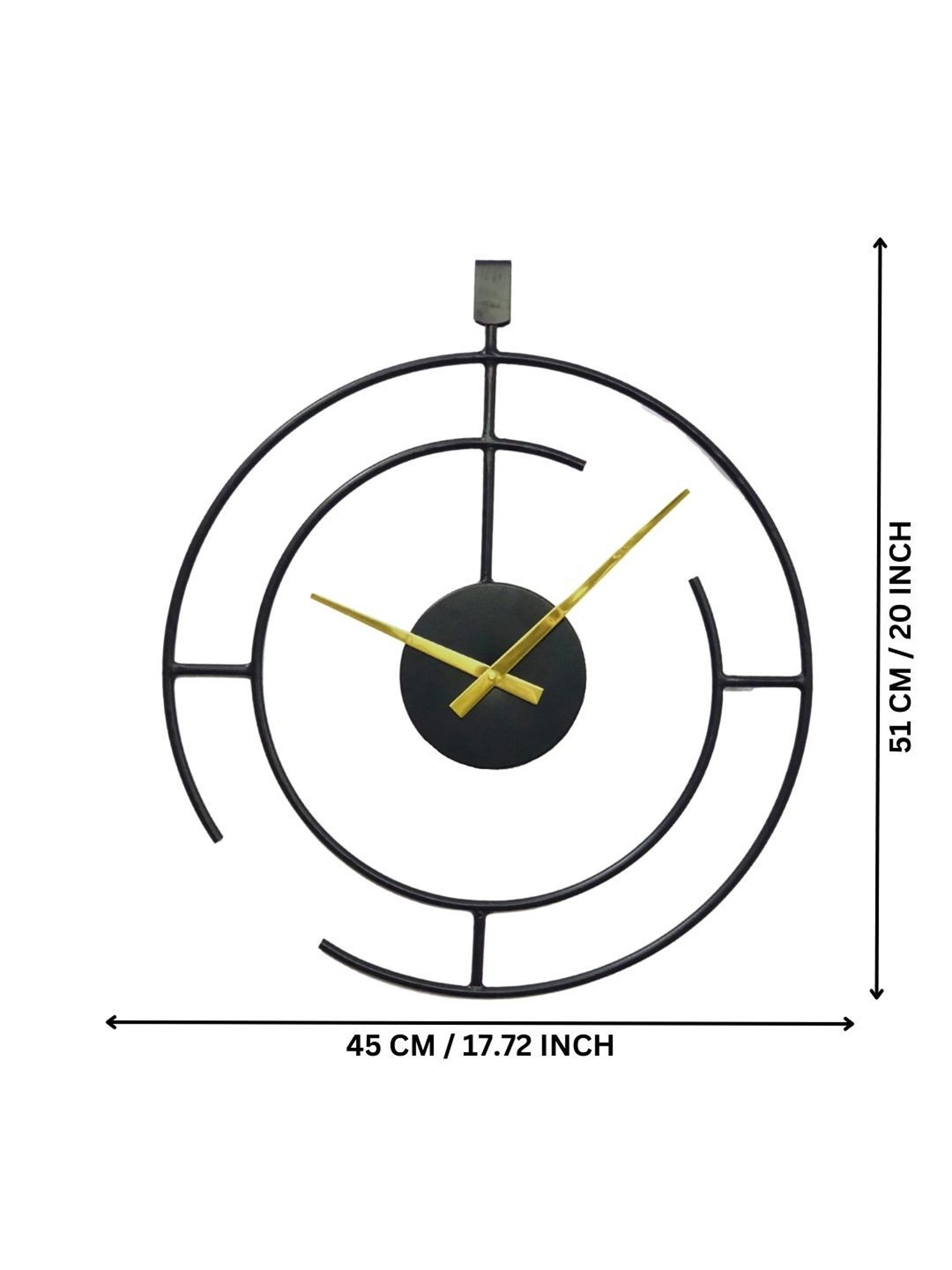 CHRONIKLE Round Black Iron Wall Clock