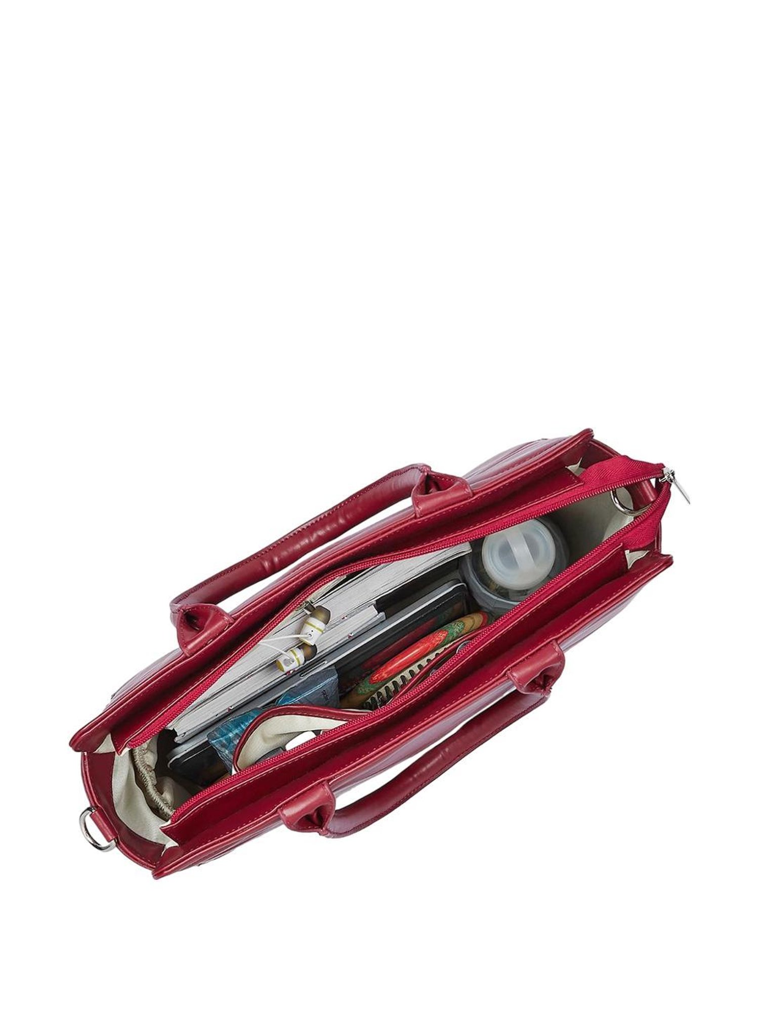 United Colors of Benetton Camilla Maroon Quilted Medium Handbag