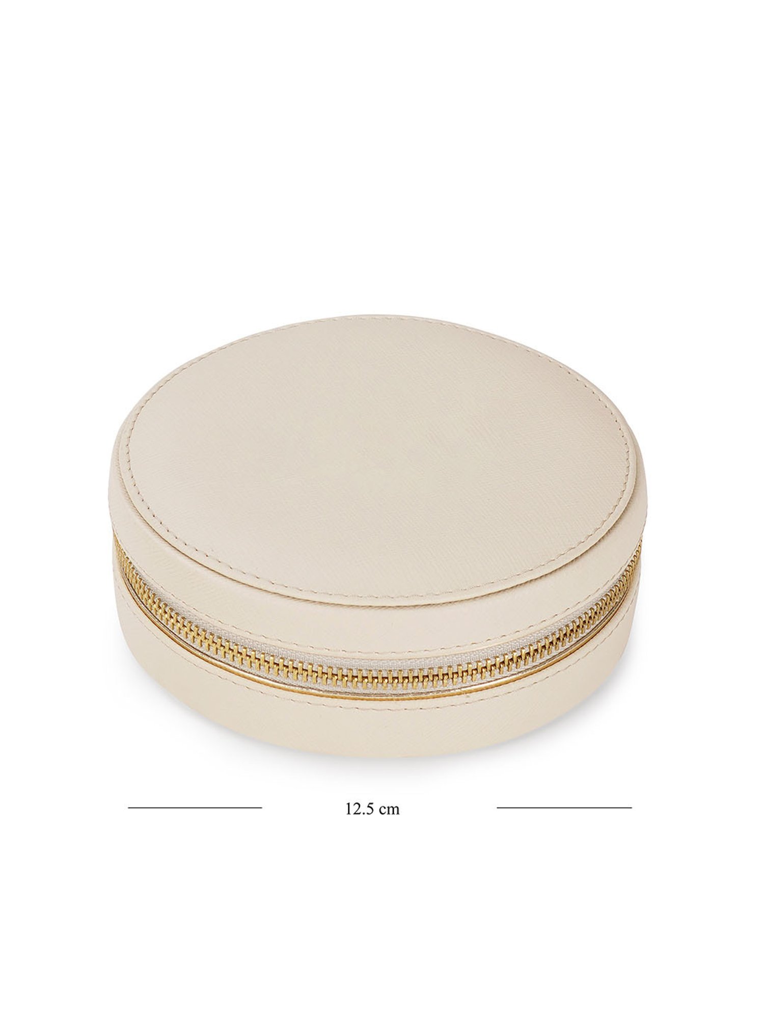 Pure Home and Living Cream Faux Leather Jewellery Organiser