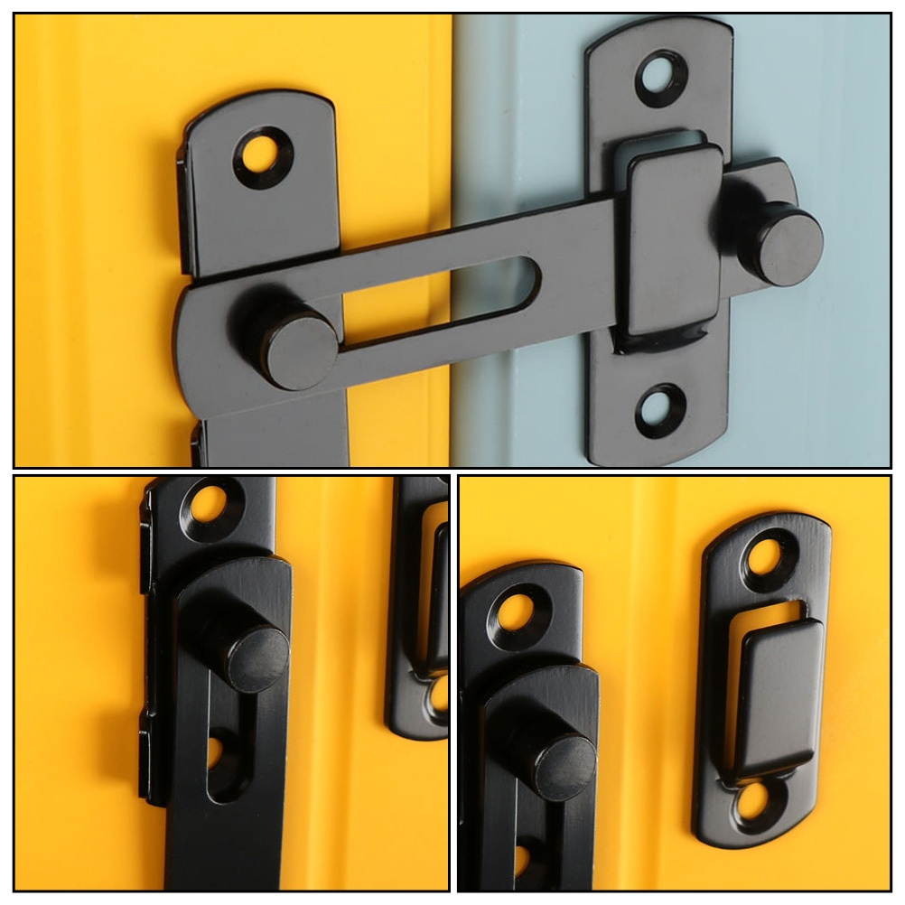 Door Latch Lock Household Durable Security Gate Latch Lock Hasp Latch Lock Window Sliding Lock Door Bolt Lock Door Sliding Lock