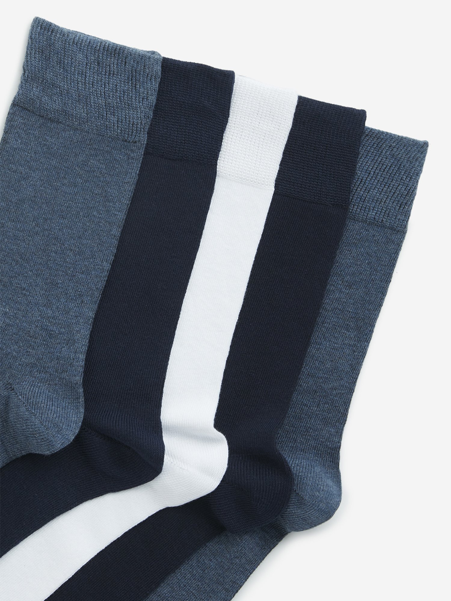 WES Lounge by Westside Blue Full Length Socks - Pack of 5