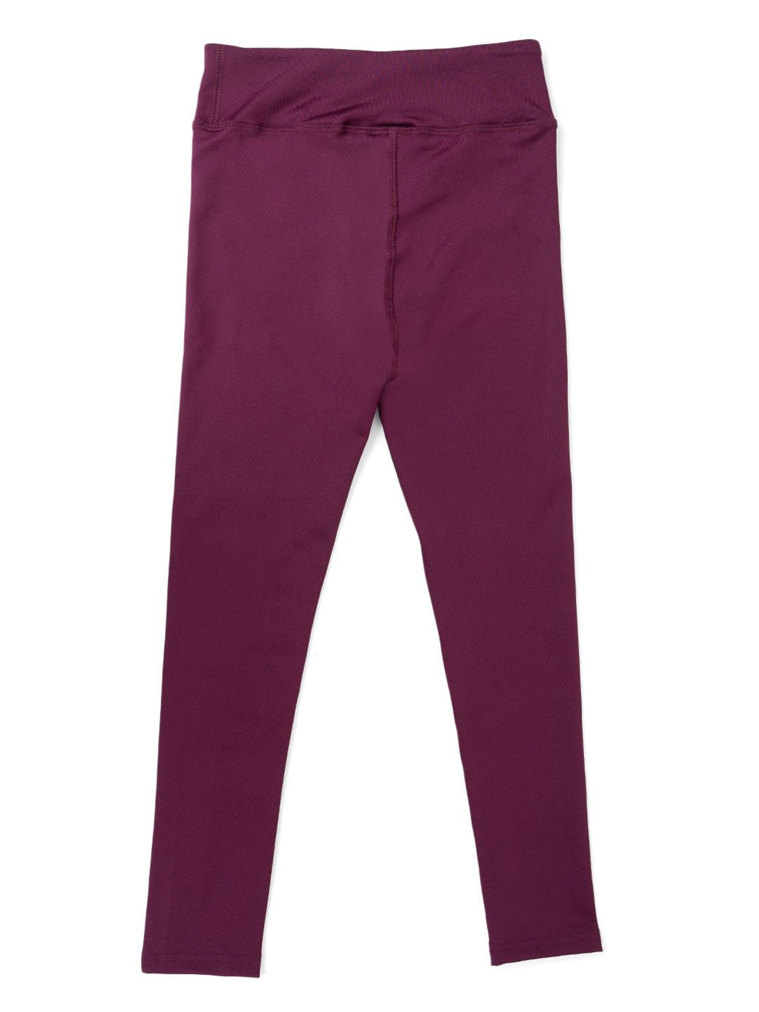 A Little Fable Kids Wine Solid Leggings