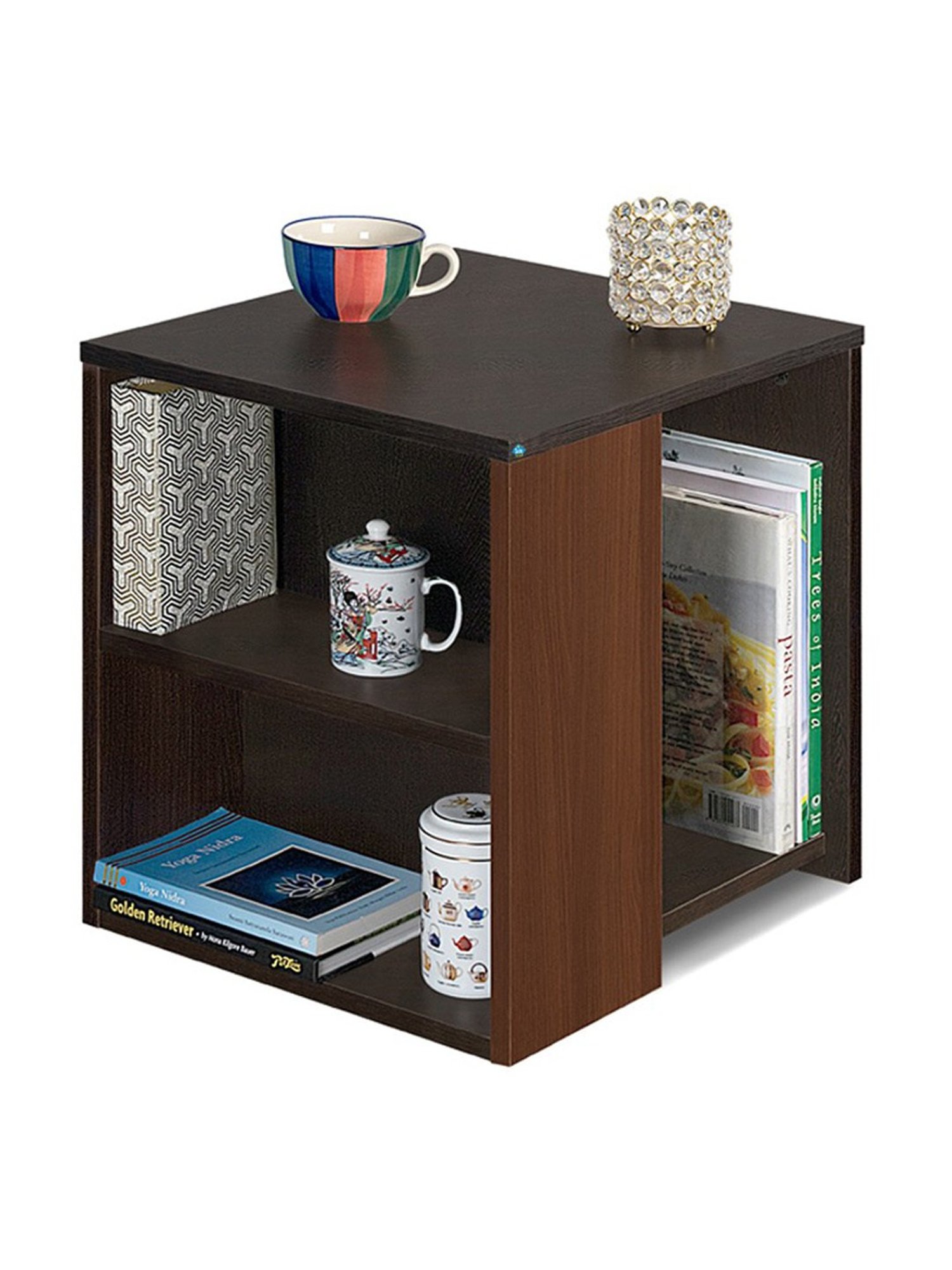 Delite Kom Duo Flowery Wenge Engineered Wood Side Table