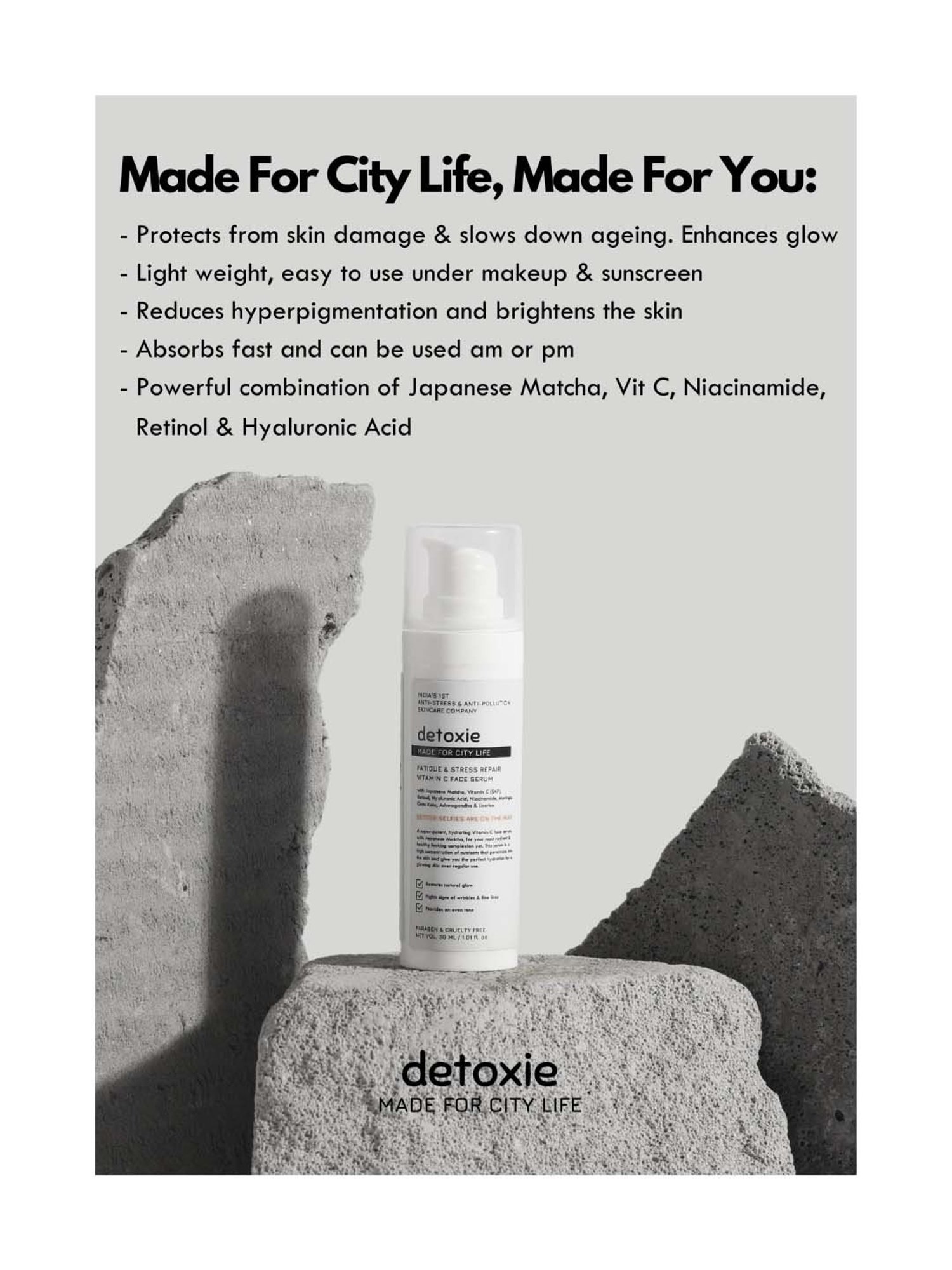 Detoxie Fatigue & Stress Repair Vitamin C Face Serum - 30 ml