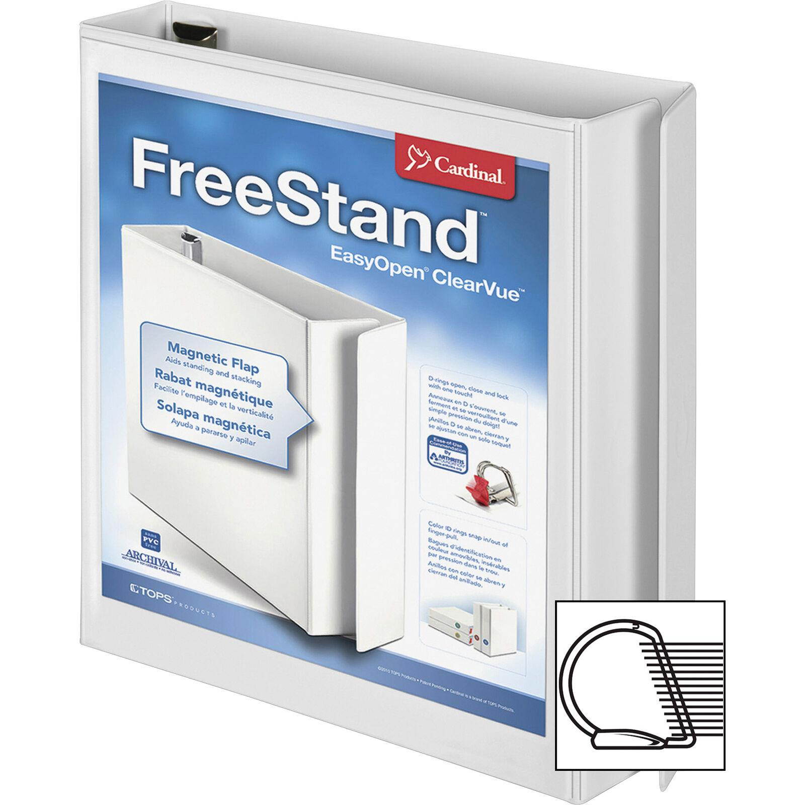 Cardinal Freestand Easyopen Locking Slant-d Ring Binder - Letter - 8.50" X 11" -