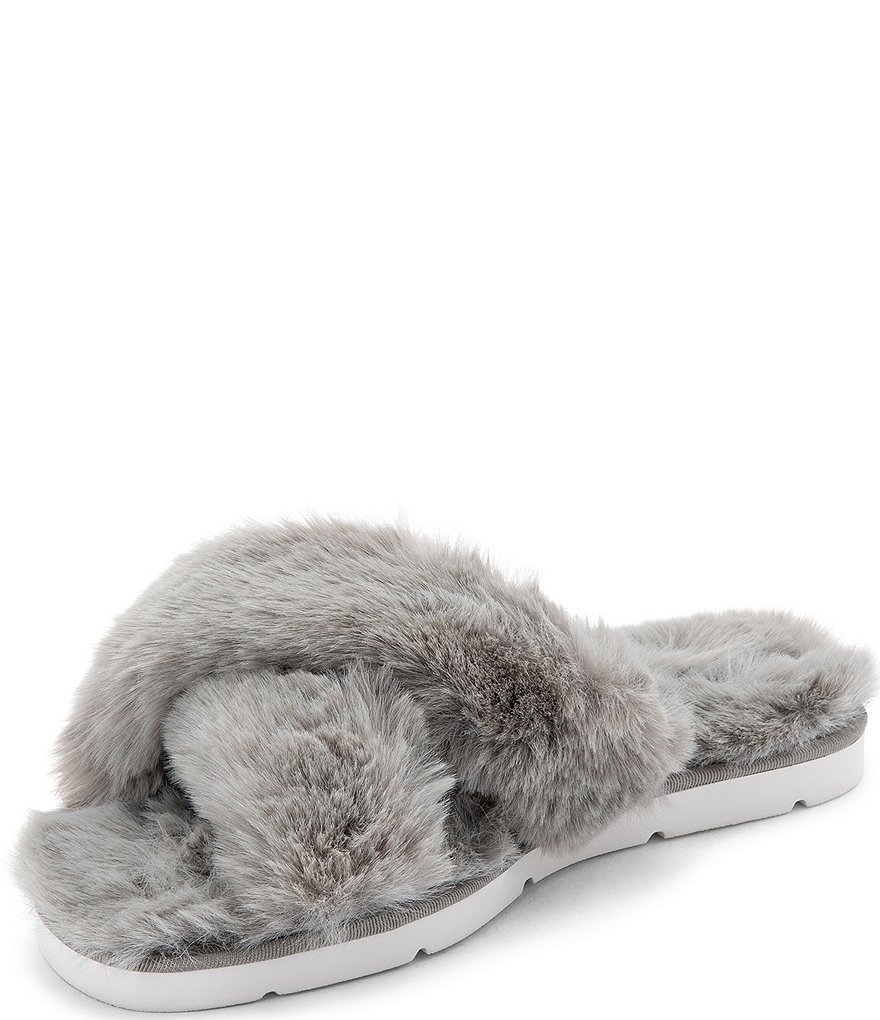 Dolce Vita Pillar Faux Fur Criss-Cross Slippers