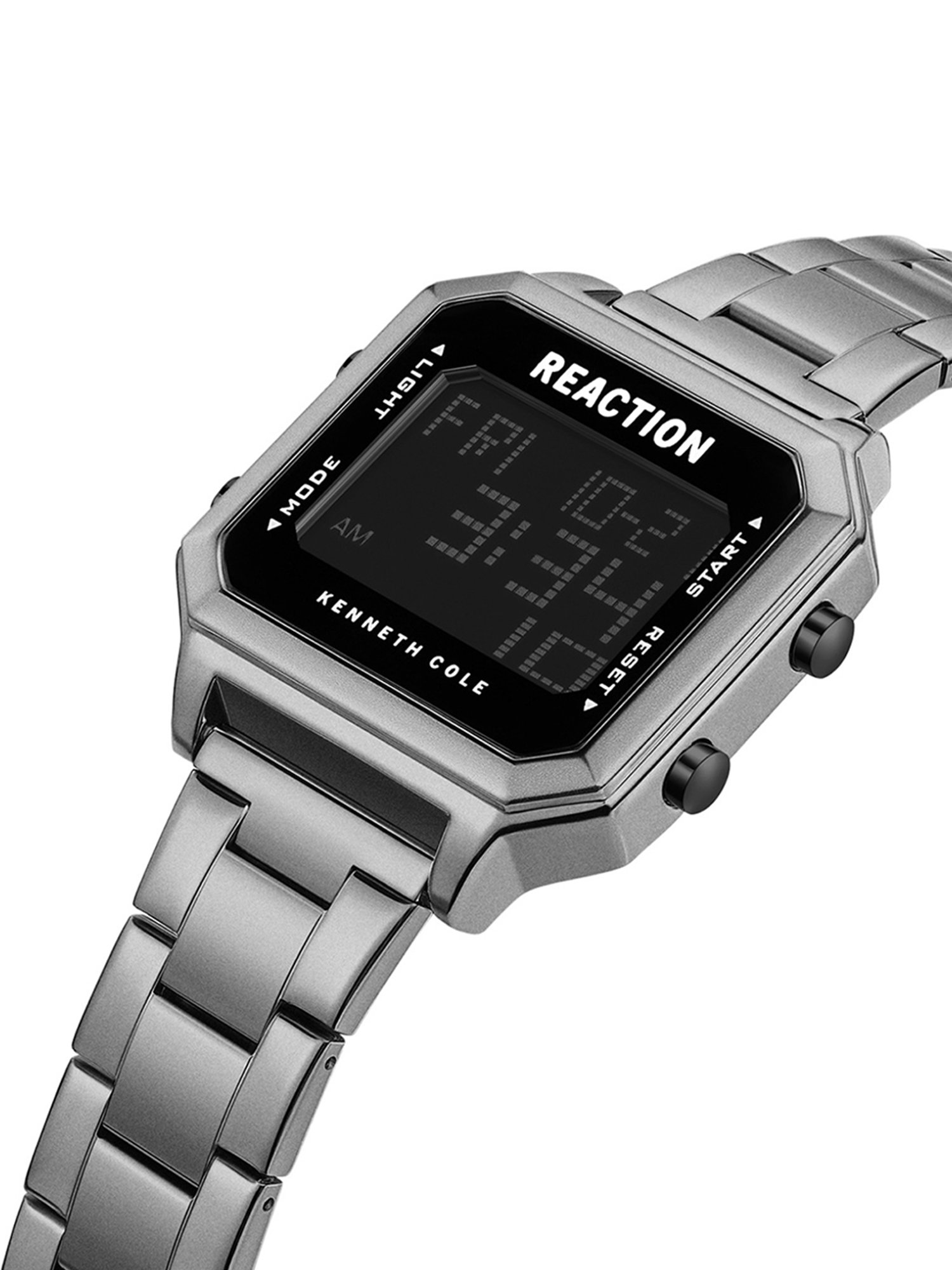 REACTION KENNETH COLE  Unisex Digital Stainless Steel Strap Watch  - KRWGJ9007808