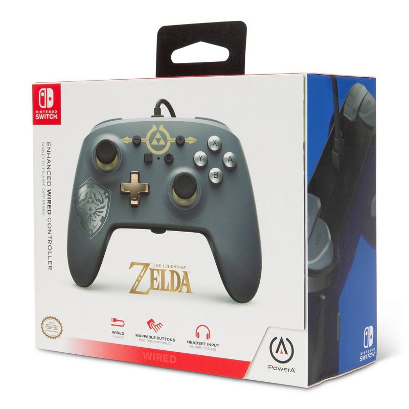 PowerA Enhanced Wired Controller for Nintendo Switch Legend of Zelda Hylian Shield