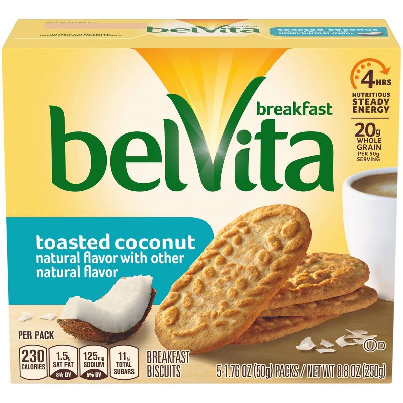 belVita Toasted Coconut Breakfast Biscuits - 5 Packs