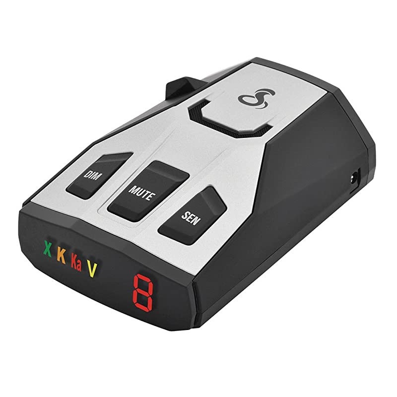 RAD 350 Laser Radar Detector - Long Range, False Alert Filter, OLED Display, Black