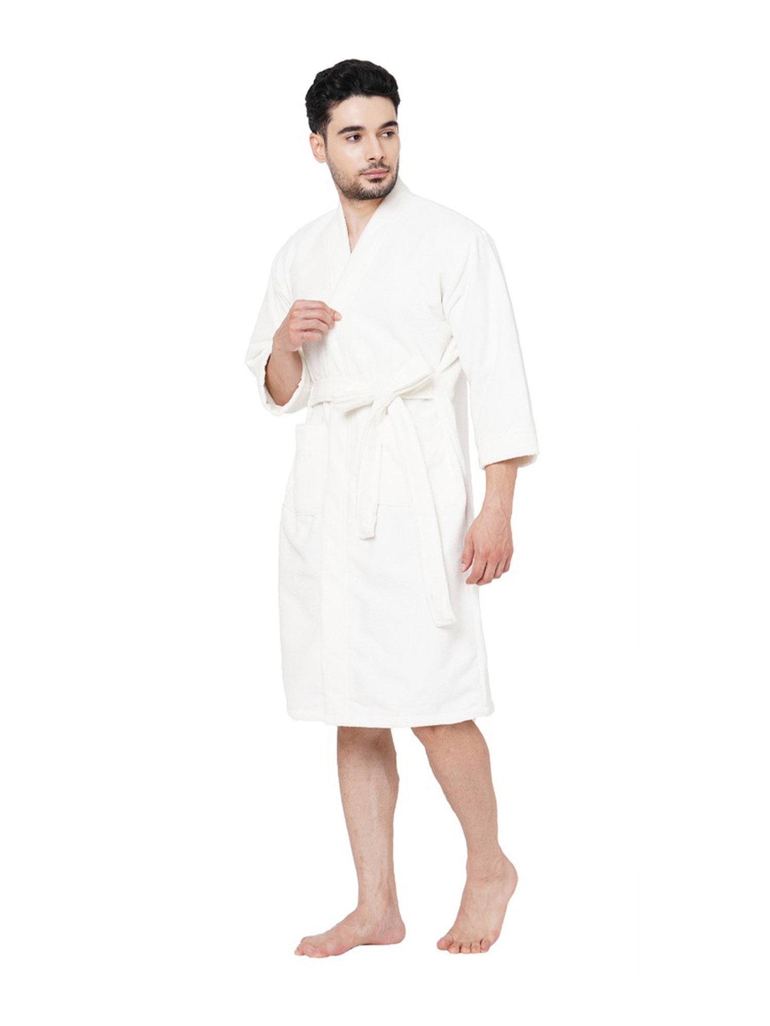 Trident Comfort Living Grey Cotton 380 GSM Bathrobe