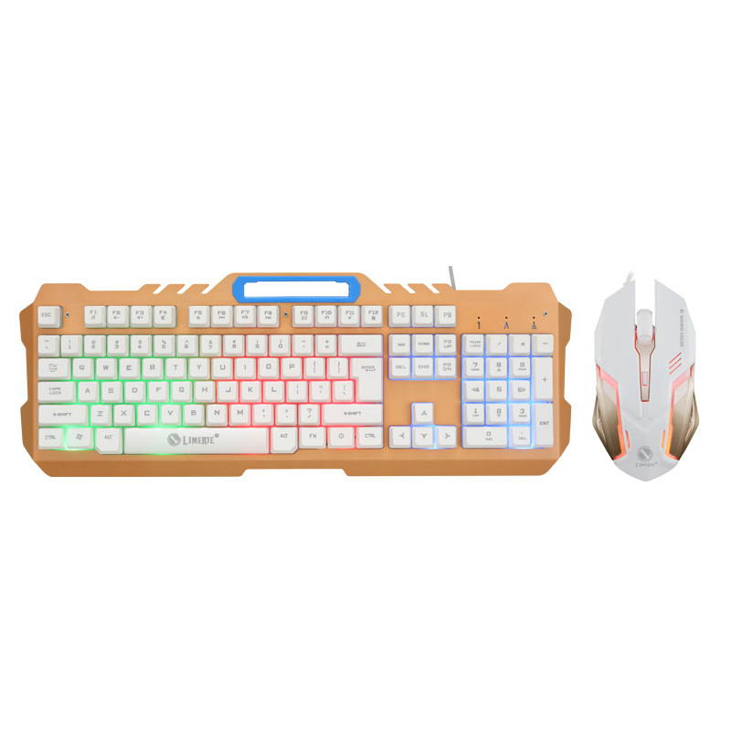 Rainbow Backlight Wired Gaming Keyboard T21 Keyboard Mechanical Touch Wired Luminous Game