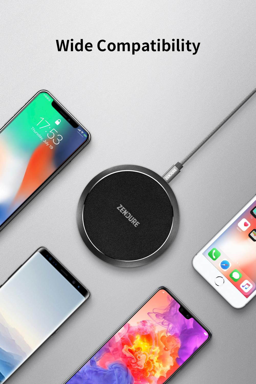 Zendure Q4 (Aluminum shell + Alcantara cover) Wireless Charger - Black