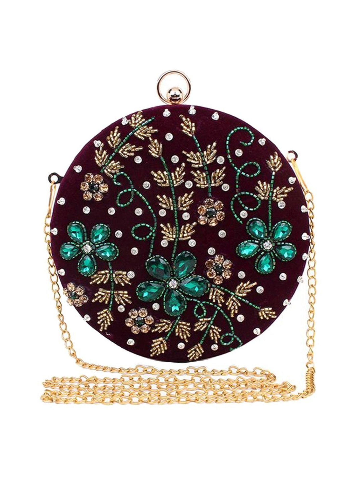 Spice Art Maroon Clutch