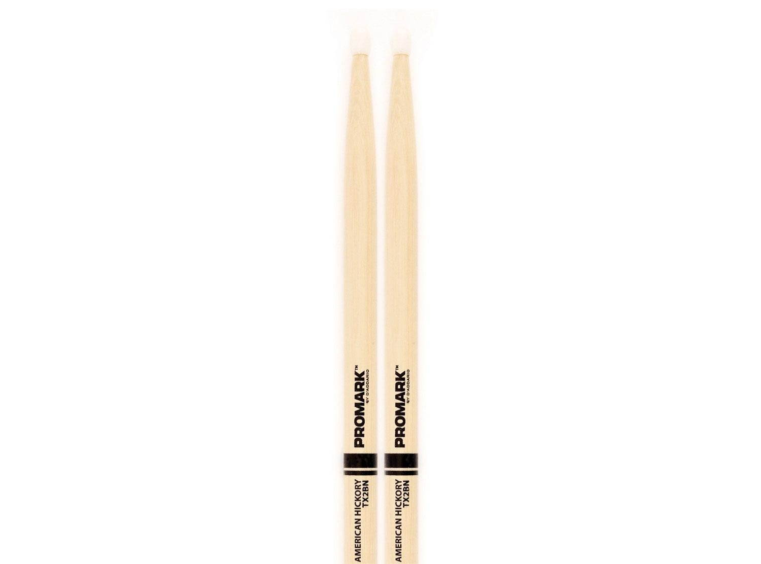 Promark 2BN Hickory Nylon Tip Drumsticks