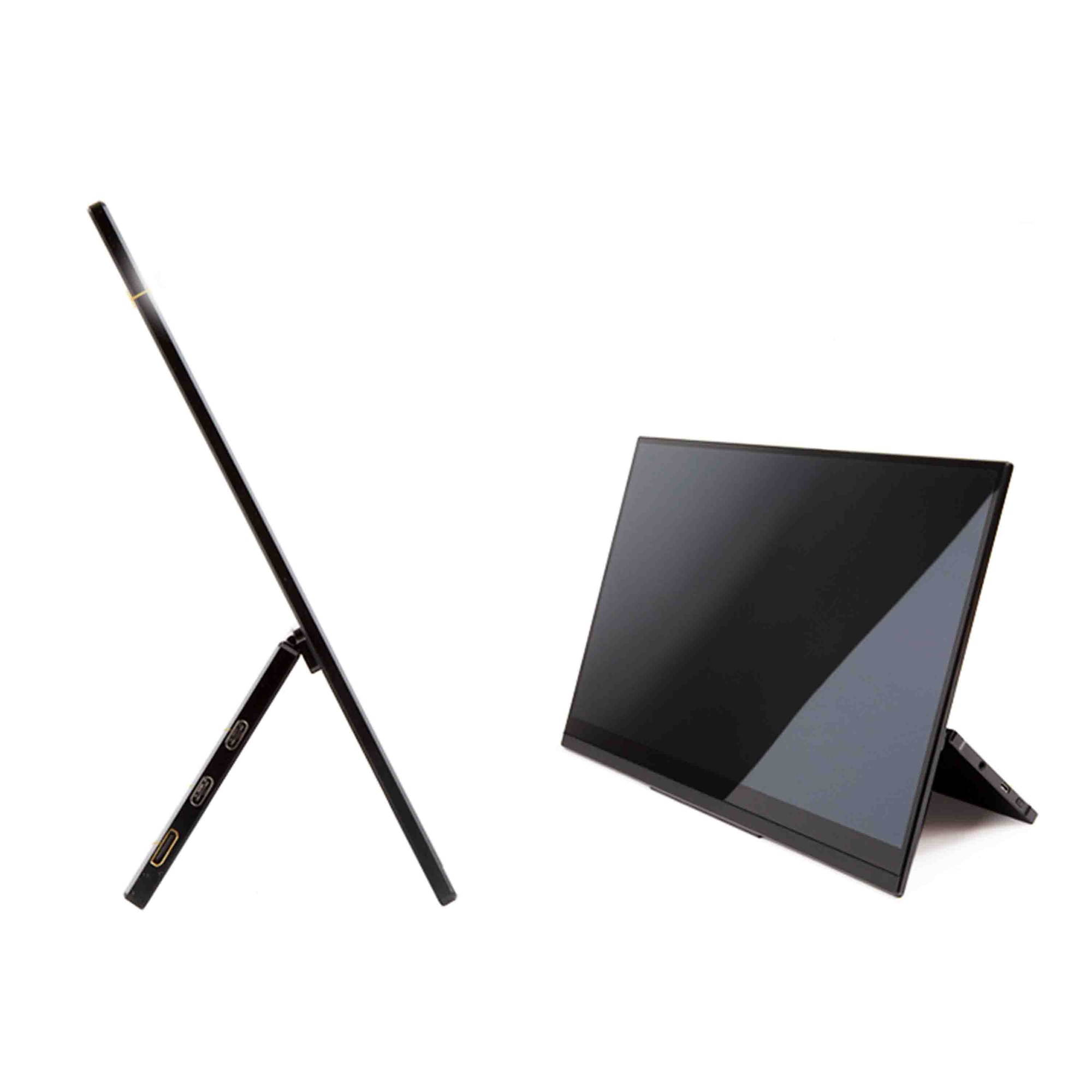 SideTrak Solo Portable Monitor Freestanding 15.8 FHD 1080P LED Anti-Glare IPS Screen with Kickstand | Compatible with Mac, PC, & Chrome | Powered by USB-C or Mini HDMI | Built-in Speakers & HDR Mode