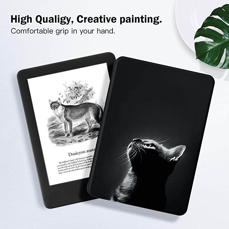 Slim Case for AllNew Kindle10th Gen 2019 Release PU Leather Cover with Auto WakeSleepFits  AllNew Kindle 2019Will not fit Kindle Paperwhite or Kindle OasisThe Cat 2
