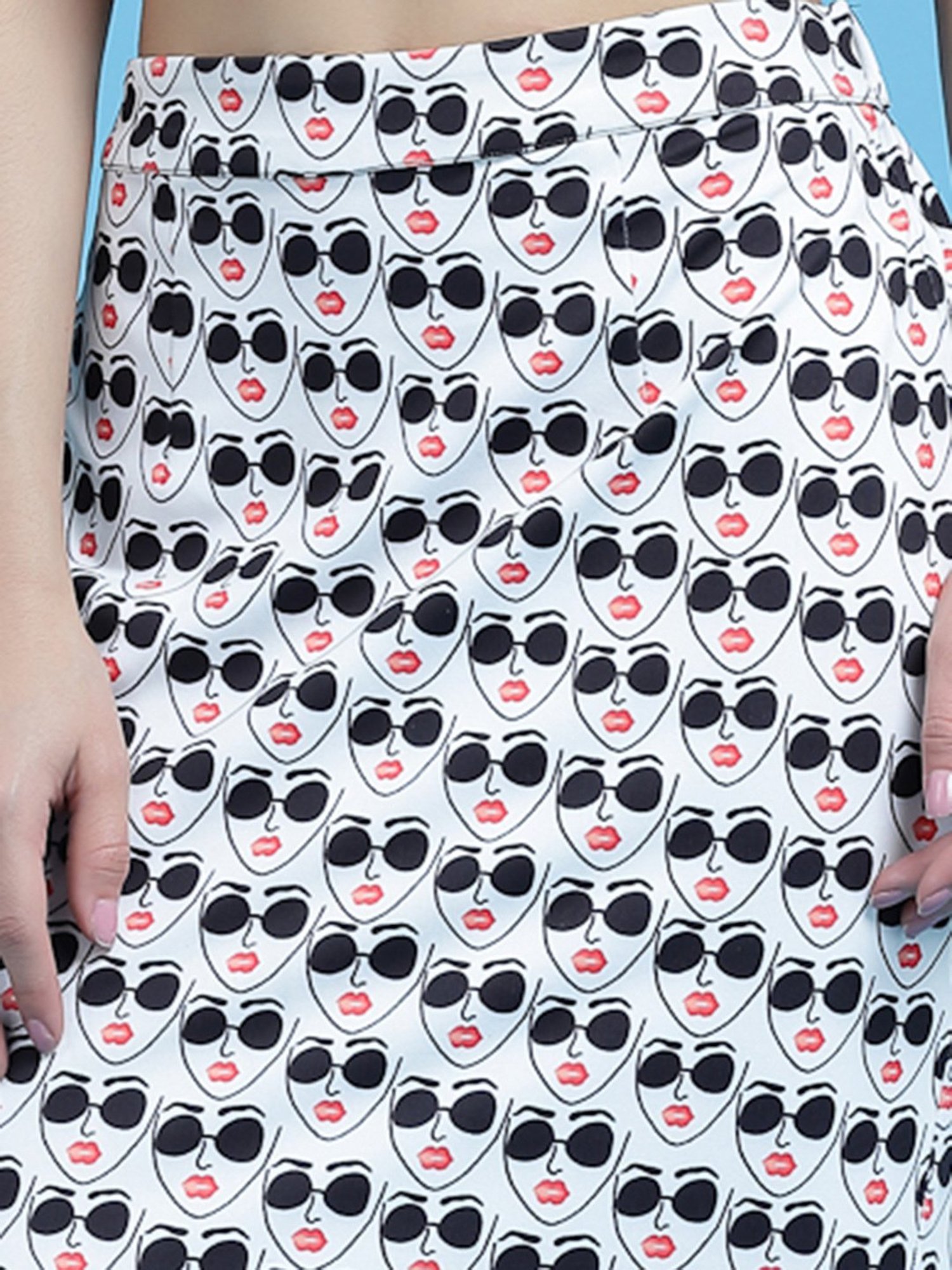 Belle Fille White Floral Print Skirt