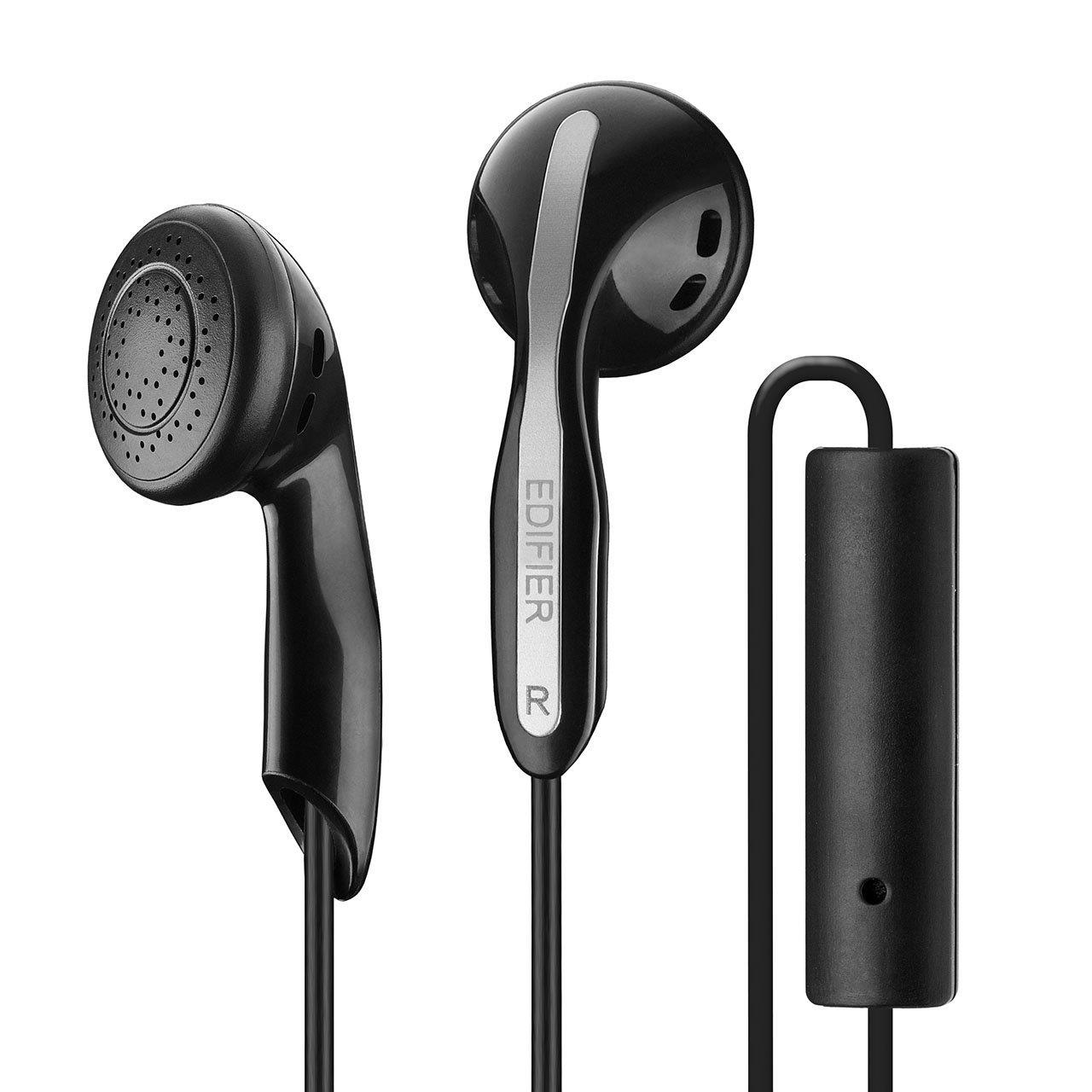 Edifier P180 Stereo Earphones Earpod Headphone with Mic and Remote High Quality for Apple iPhone Samsung HTC Nokia - Black