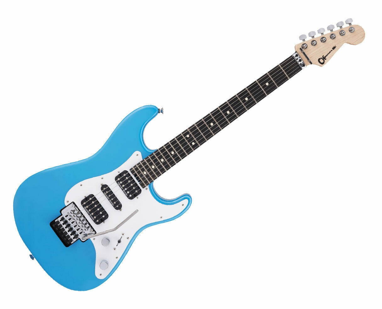 Charvel Pro-Mod So-Cal Style 1 HSH FR E Ebony FB Robin's Egg Blue