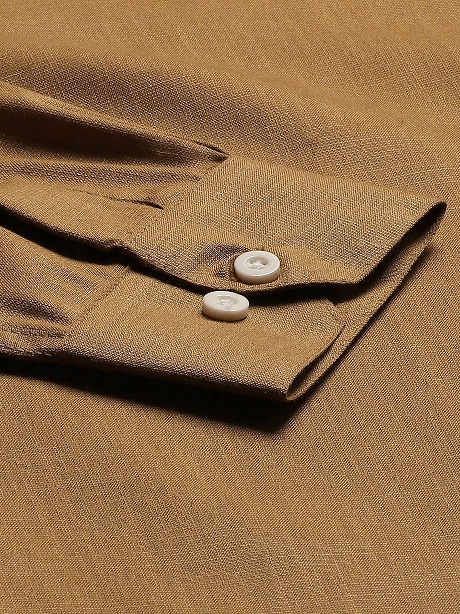 Sojanya Brown Cotton Regular Fit Shirt