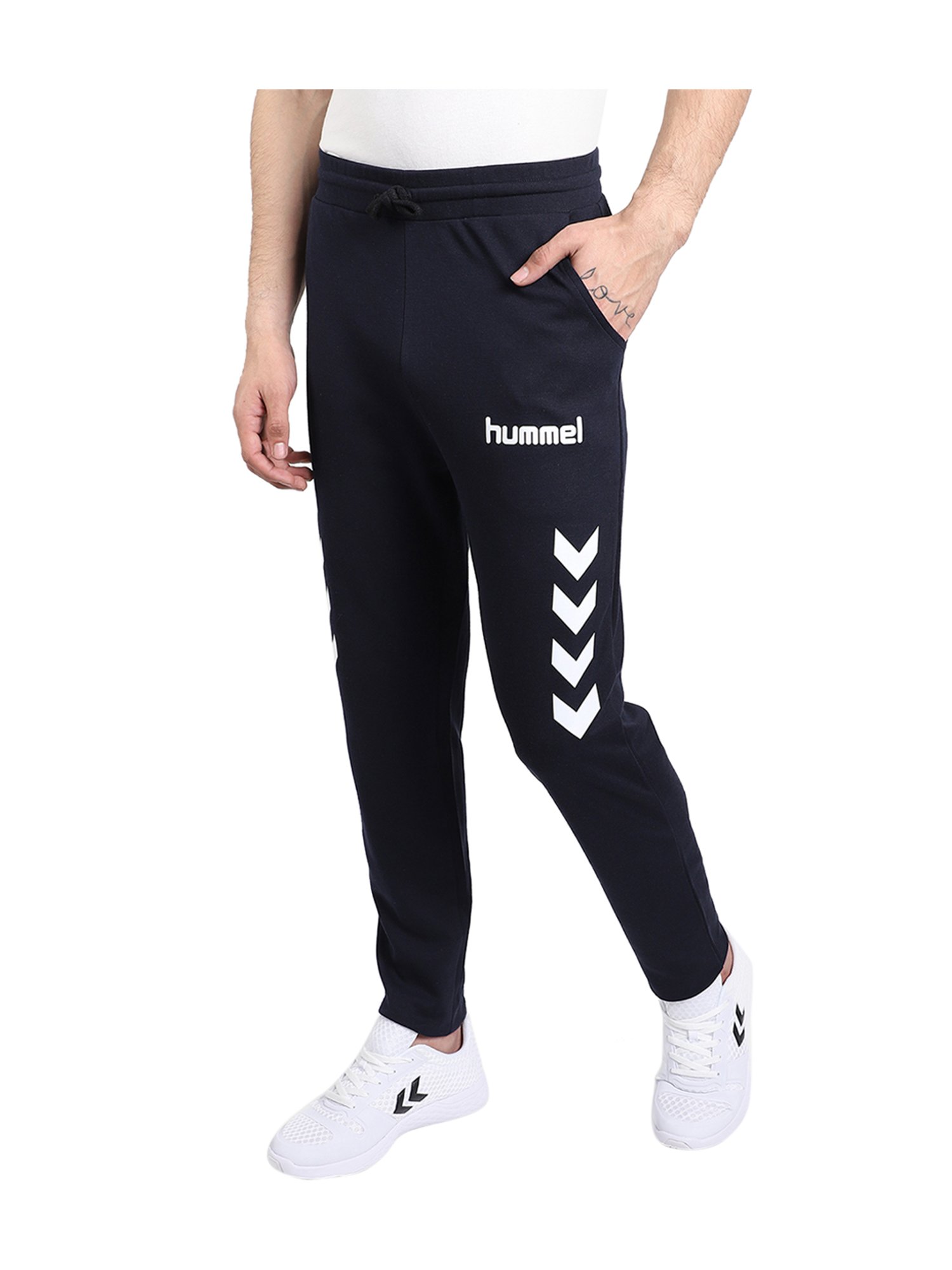 Hummel Navy Cotton Track Pants