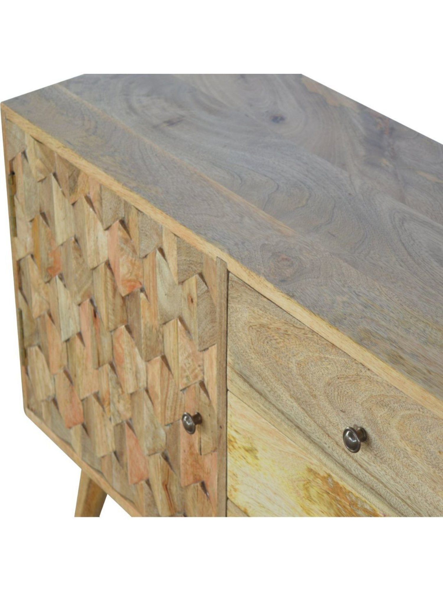 Artisan Furniture Brown Pineapple Carved Sideboard (Natural Oak-ish Finish)