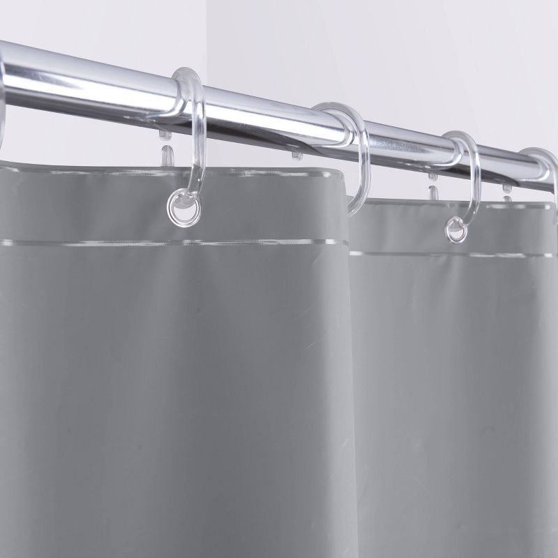 Glow in the Dark Love Peva Shower Curtain Dark Gray - Allure Home Creations