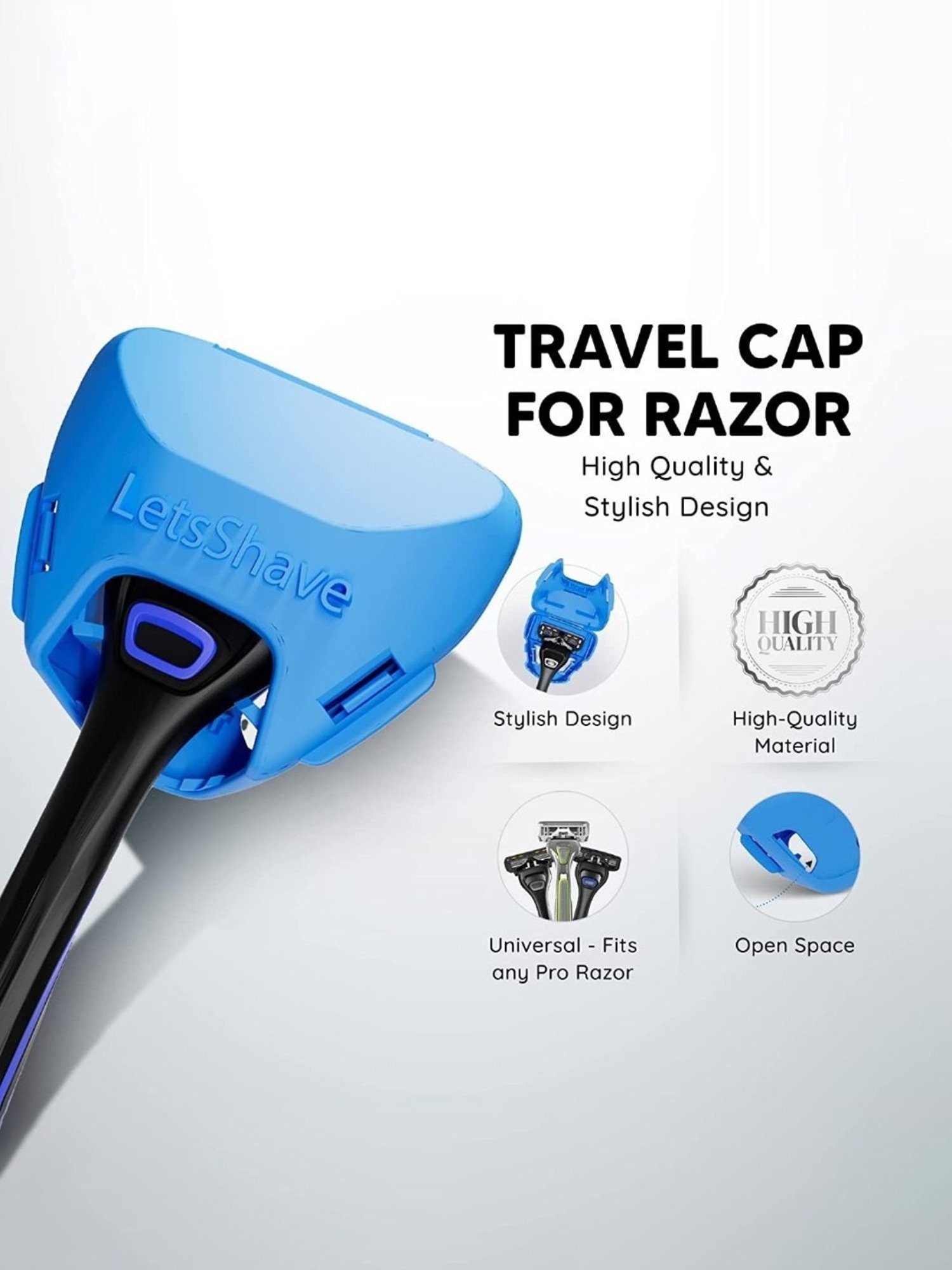 LetsShave Pro 3 Razor Trial Kit for Men (Multicolor)