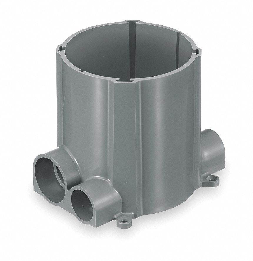 HUBBELL WIRING DEVICE-KELLEMS S1PFB Floor Box,PVC,2-Gang, 100.0 cu. in.