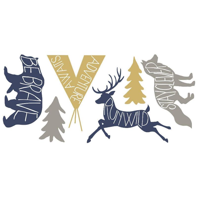 RoomMates Adventure Awaits Animal Peel and Stick Giant Wall Decal