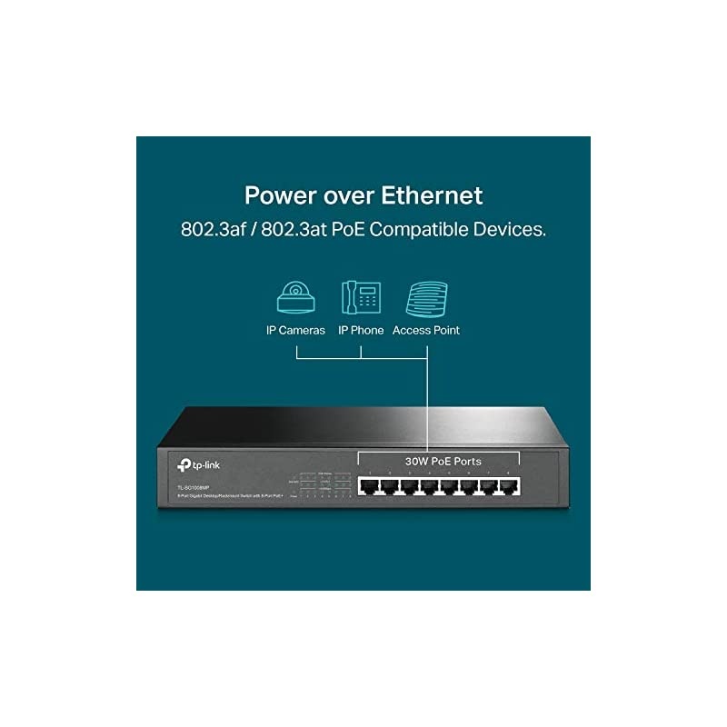 8 Port Gigabit PoE Switch | 8 PoE+ Ports @126W | Plug & Play | Limited Lifetime Protection | Desktop/ Rackmount | Prioritized Power Supply | Sturdy Metal | Shielded Ports (TL-SG1008MP)